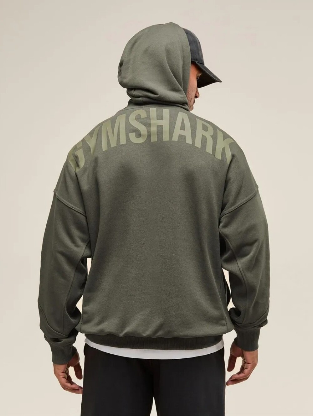 Gymshark Oversized Power Hoodie XS | Strength Green | Large Back Logo